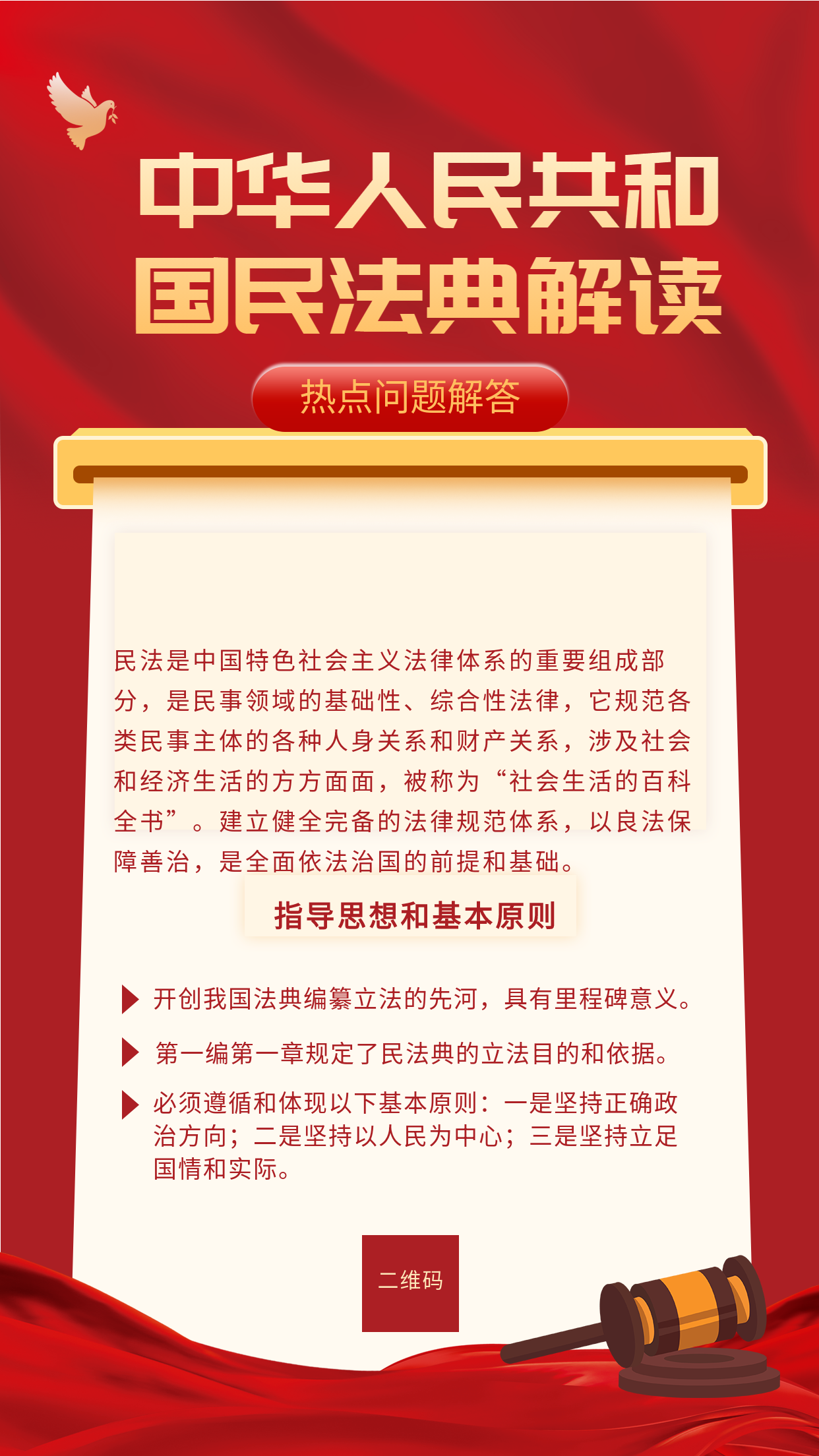 民法典解读热点问题解答海报