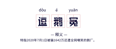 逗鹅冤网络热词释义拼音田字格海报