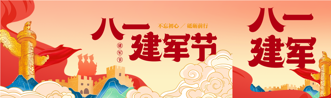 八一建军节庆祝公众号封面