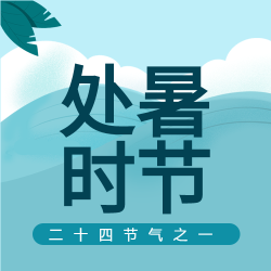 处暑时节二十四节气大海白云鲜花封面图