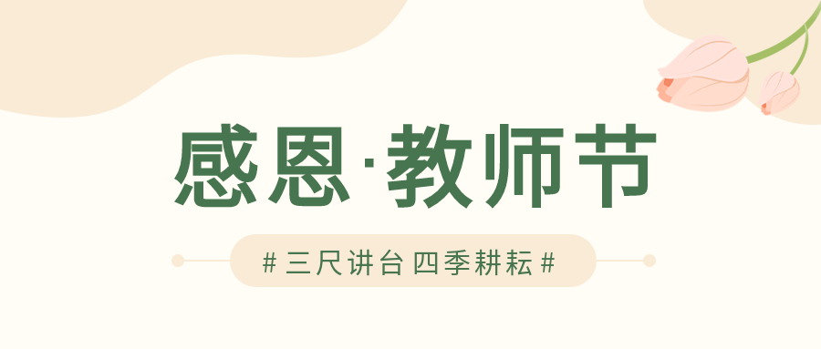 感恩教师节师恩难忘清新简约公众号首图