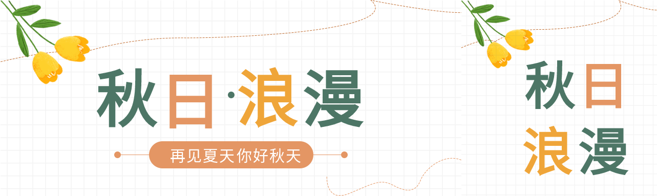 秋日浪漫秋天桂花花朵线条秋季封面图