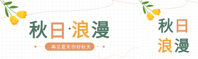 秋日浪漫秋天桂花花朵线条秋季封面图
