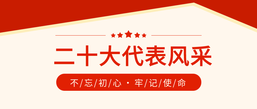 二十大代表风采红色星星公众号首图