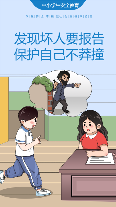 自我保护学生安全教育宣传海报
