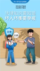 法律知识中小学安全教育宣传海报
