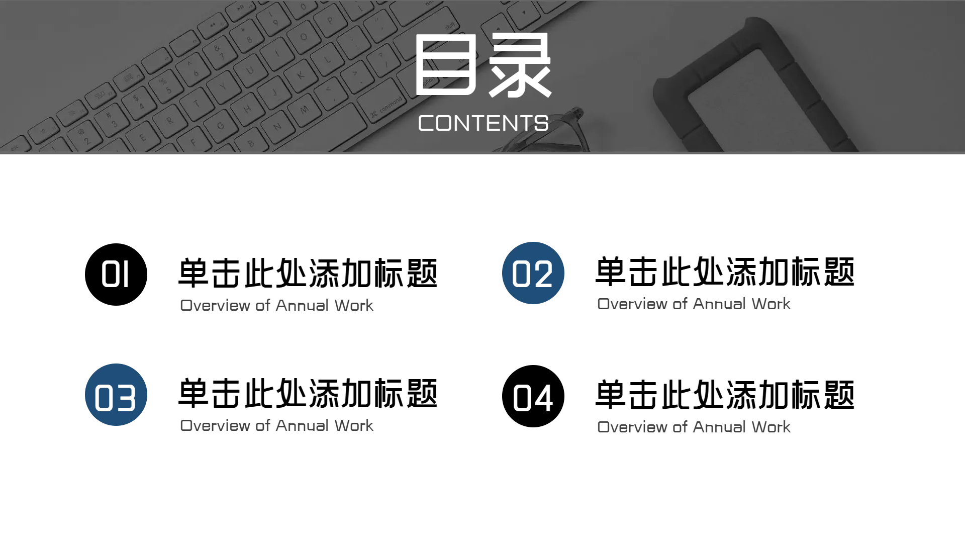 人事部工作总结目录PPT模板