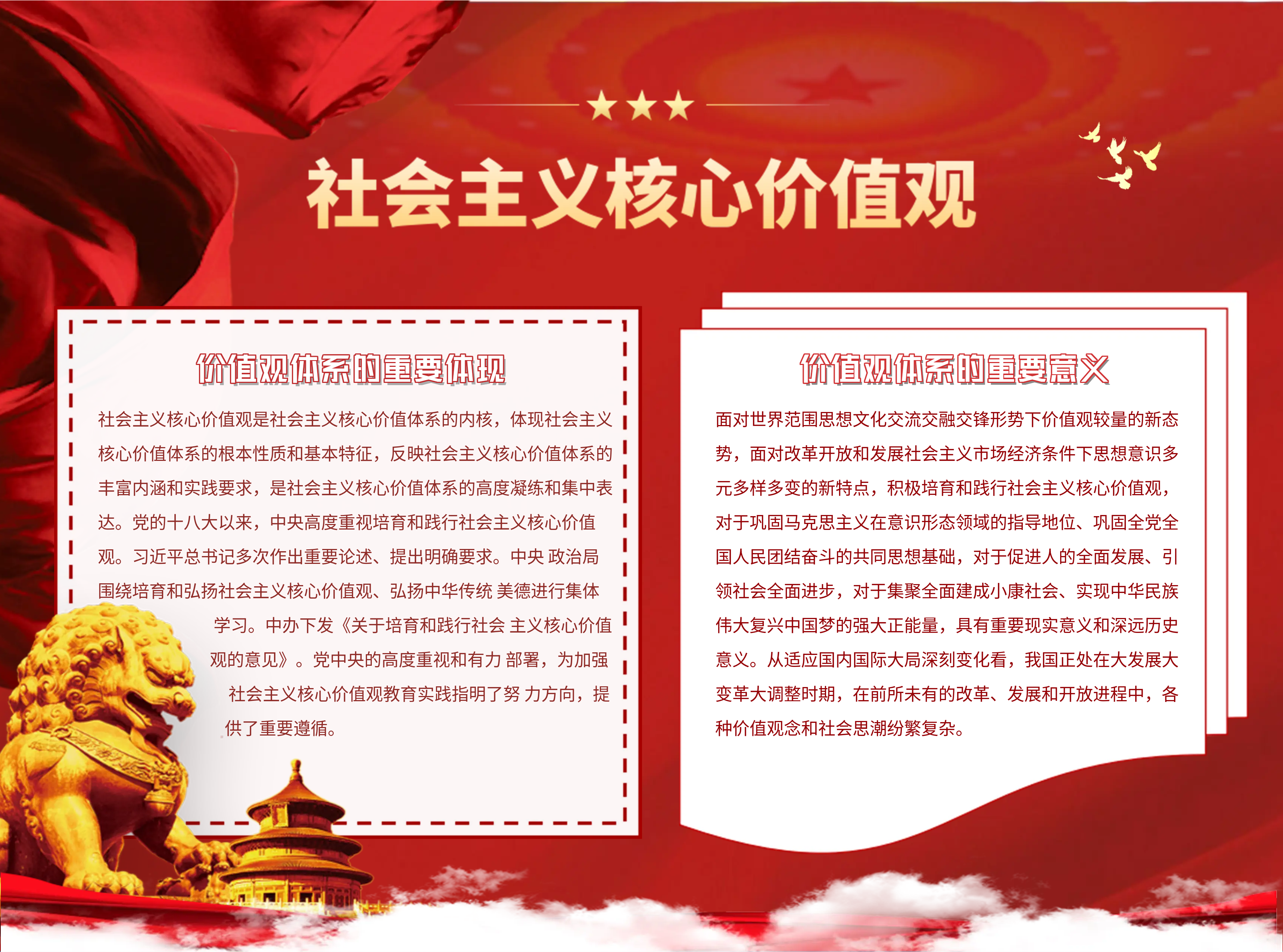 社会主义核心价值观手抄报