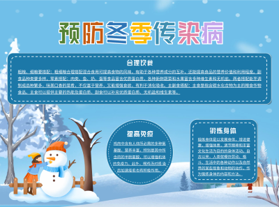 预防冬季传染病手抄报