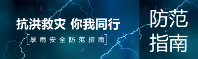 抗洪救灾你我同行简约公众号封面图