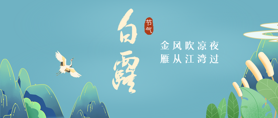 白露时节金风吹凉夜雁从江湾过微信公众号首图
