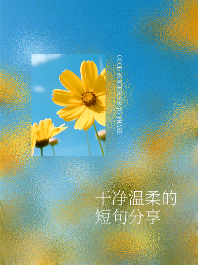干净温柔的短句分享小红书封面配图