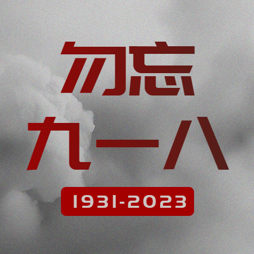 灰色简约勿忘九一八缅怀先烈微信公众号次图