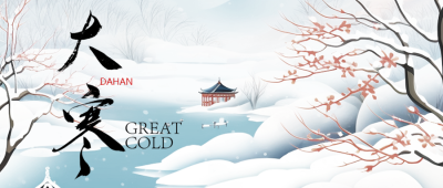 大寒时节唯美雪景微信公众号首图