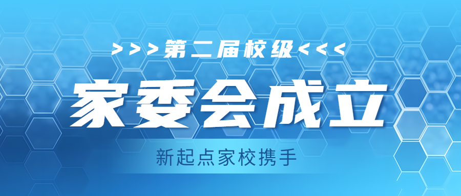 创意蜂窝状背景学校家委会宣传微信公众号首图