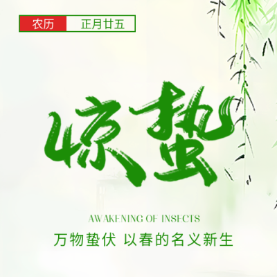 24节气惊蛰简约微信公众号次图