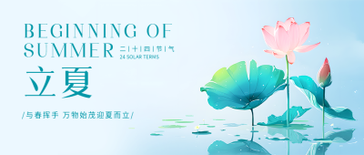 立夏时节荷叶美景微信公众号首图