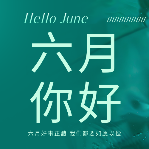 六月你好简约宣传微信公众号次图