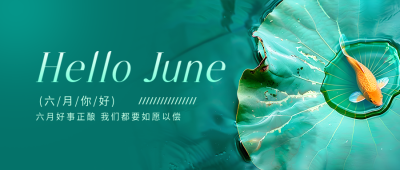 六月你好锦鲤好运微信公众号首图