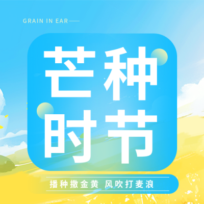 芒种时节蓝色简约微信公众号次图