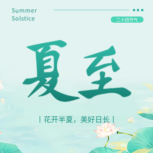 夏至节气简约宣传微信公众号次图