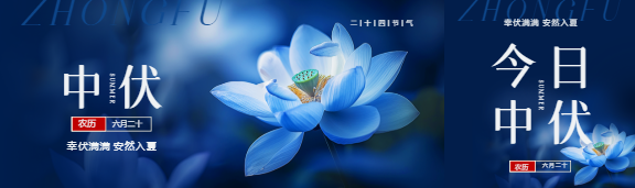 三伏天中伏创意公众号封面图