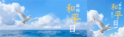 国际和平日实景宣传公众号封面图