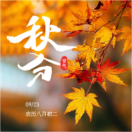 秋分节气昼夜平分微信公众号次图