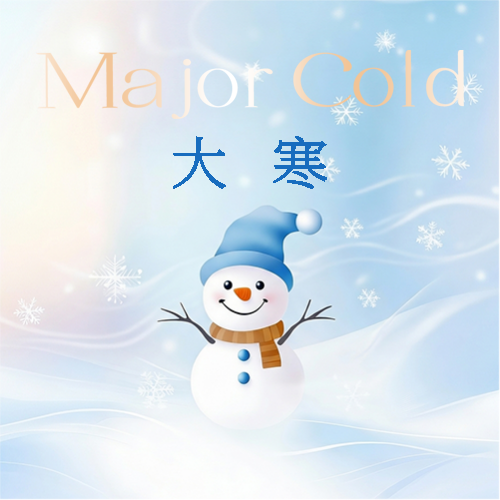 大寒时节简约雪人微信公众号次图