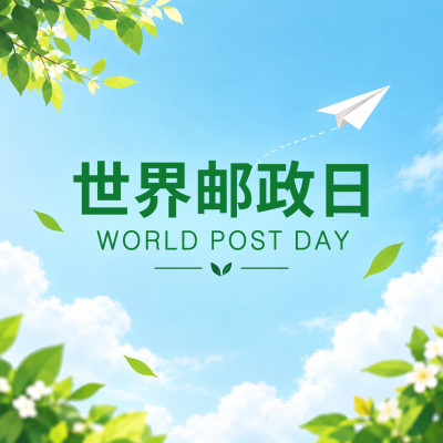 清新蓝天世界邮政日微信公众号次图