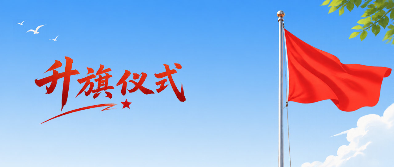 升旗仪式肃立端庄微信公众号首图