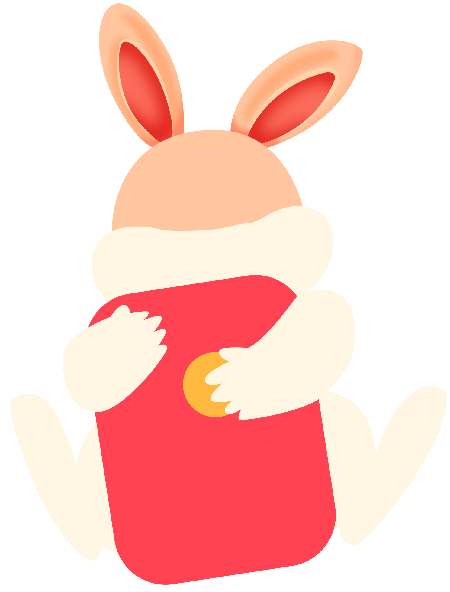 兔子抱红包插画教程如何绘制?
