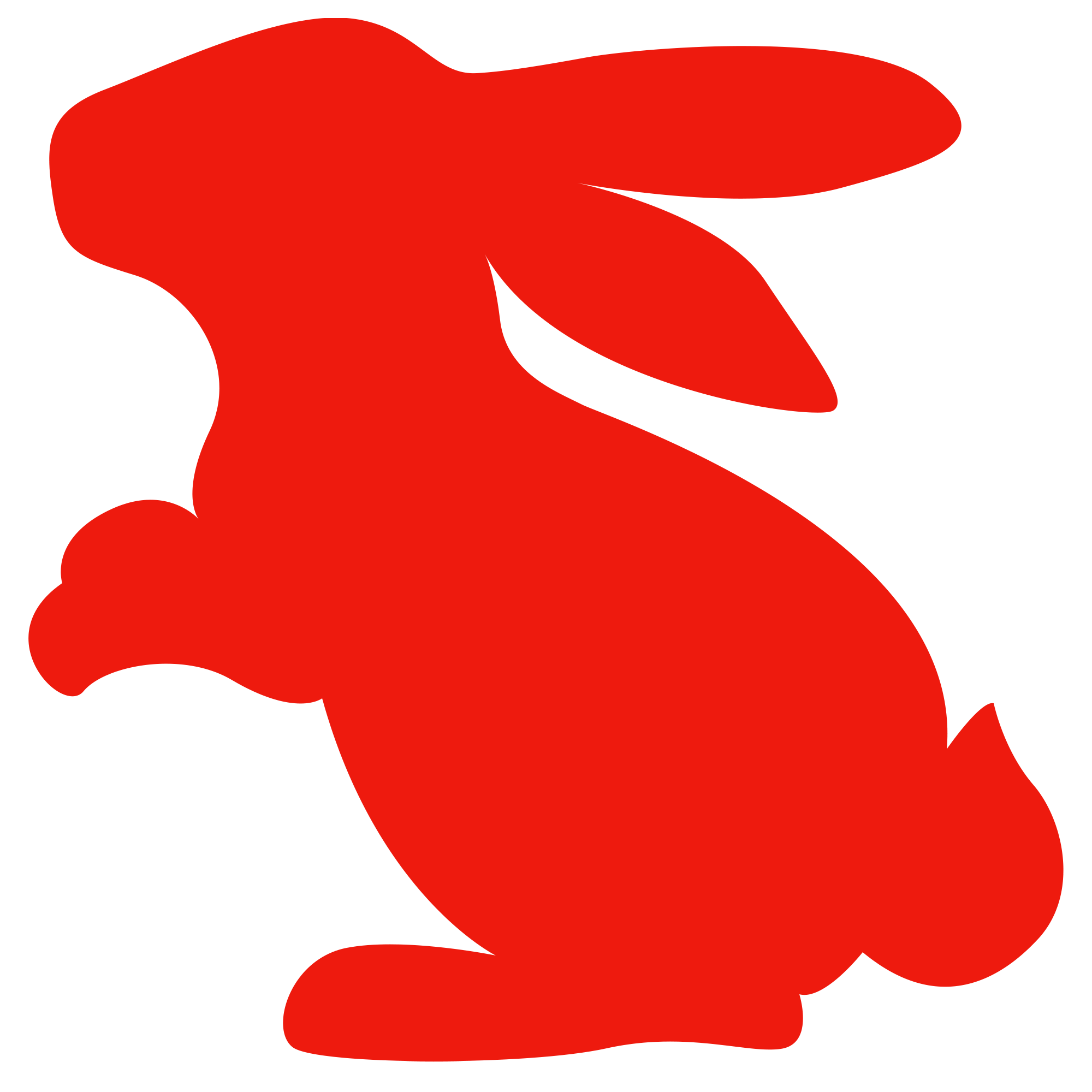 兔子剪影插画图片制作步骤！