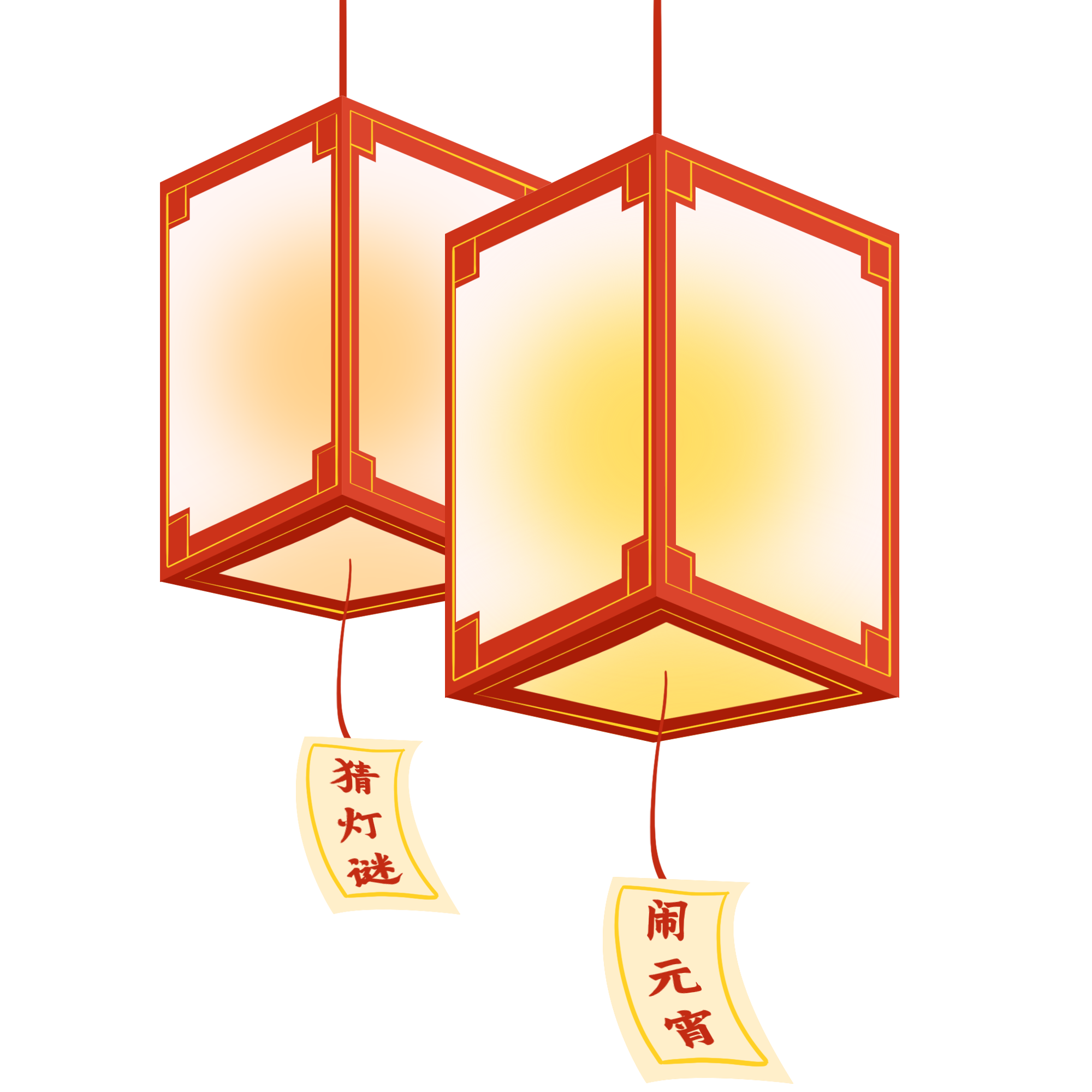 灯笼绘画图片制作步骤！