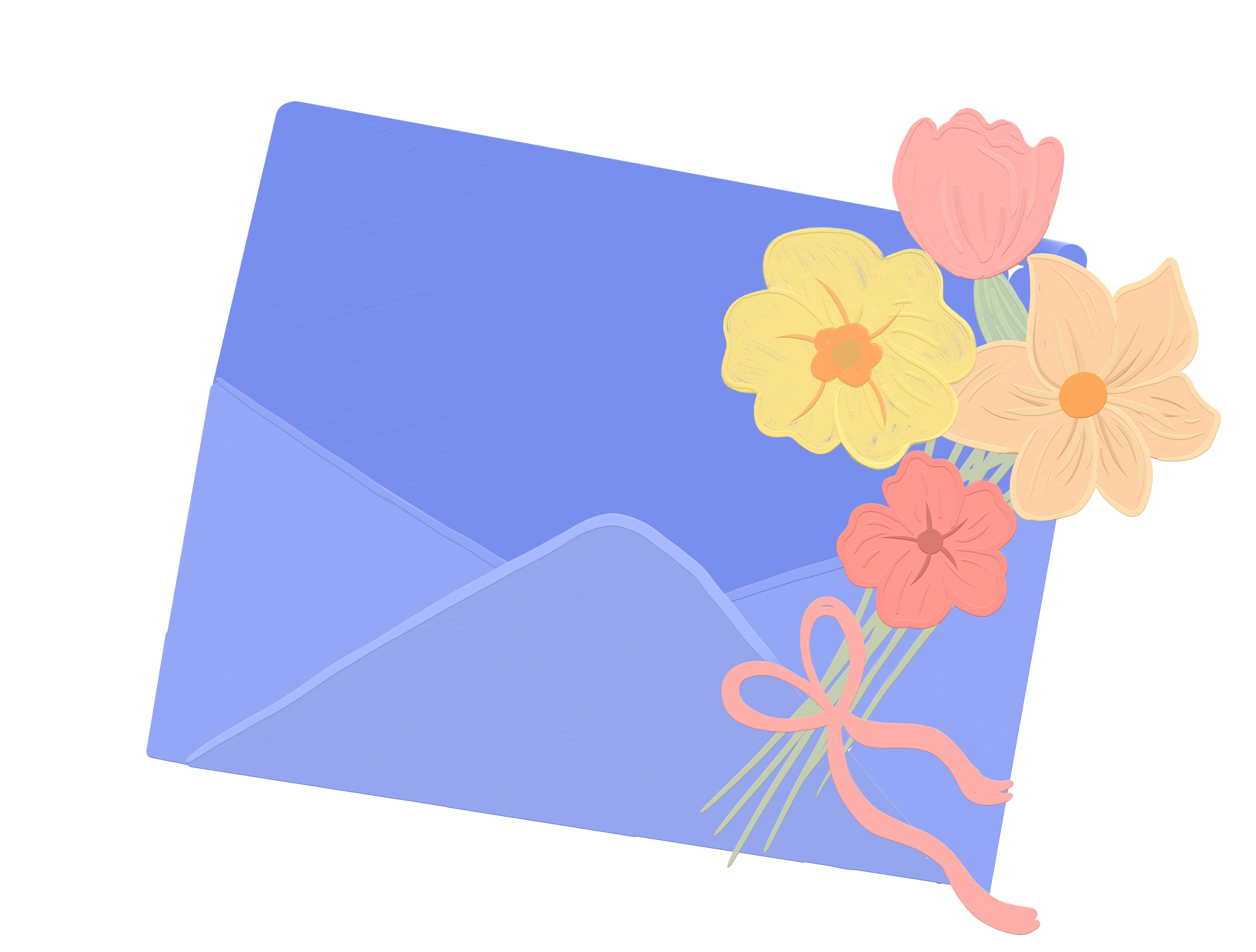 信封插画简笔画制作步骤！