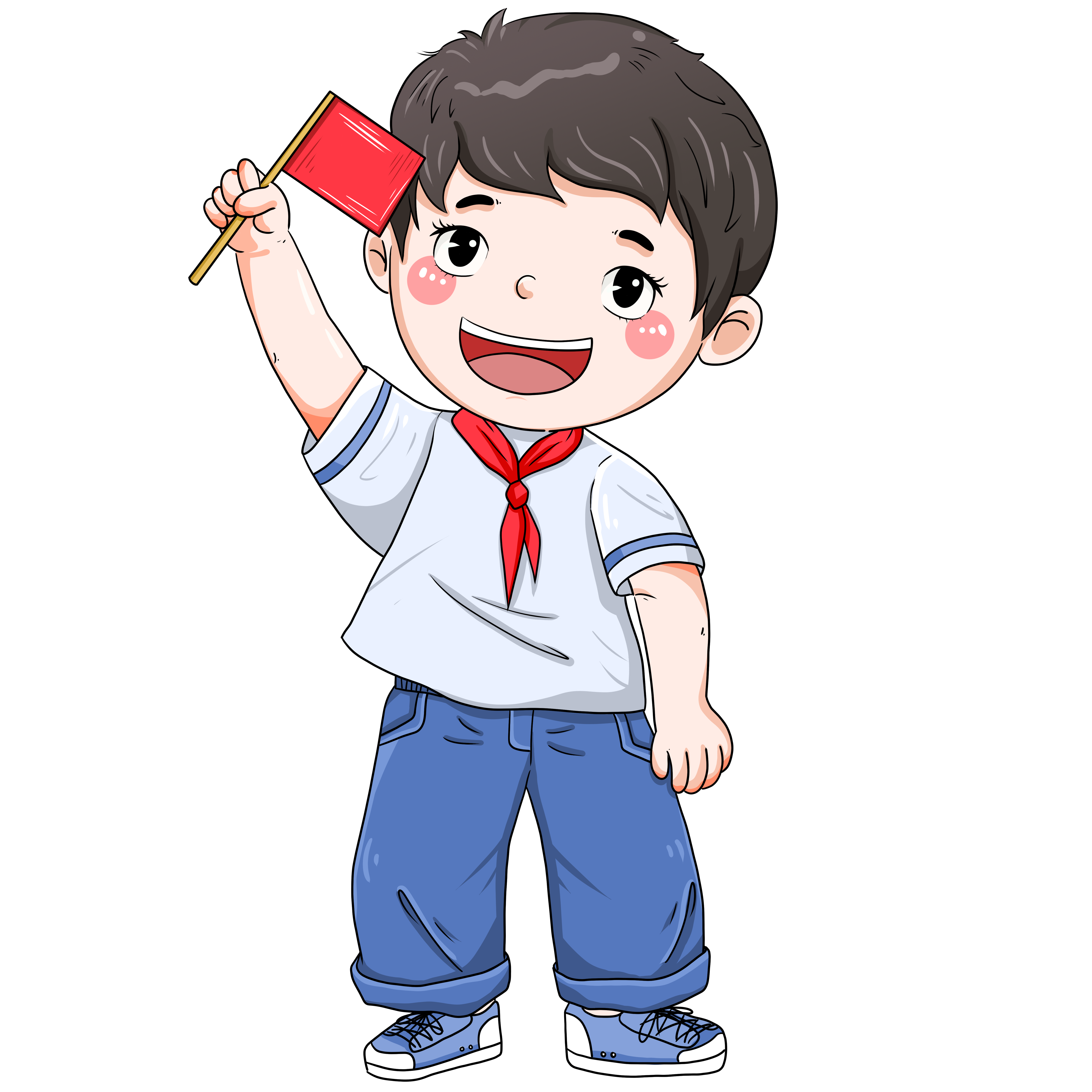 少先队员插画图片制作技巧