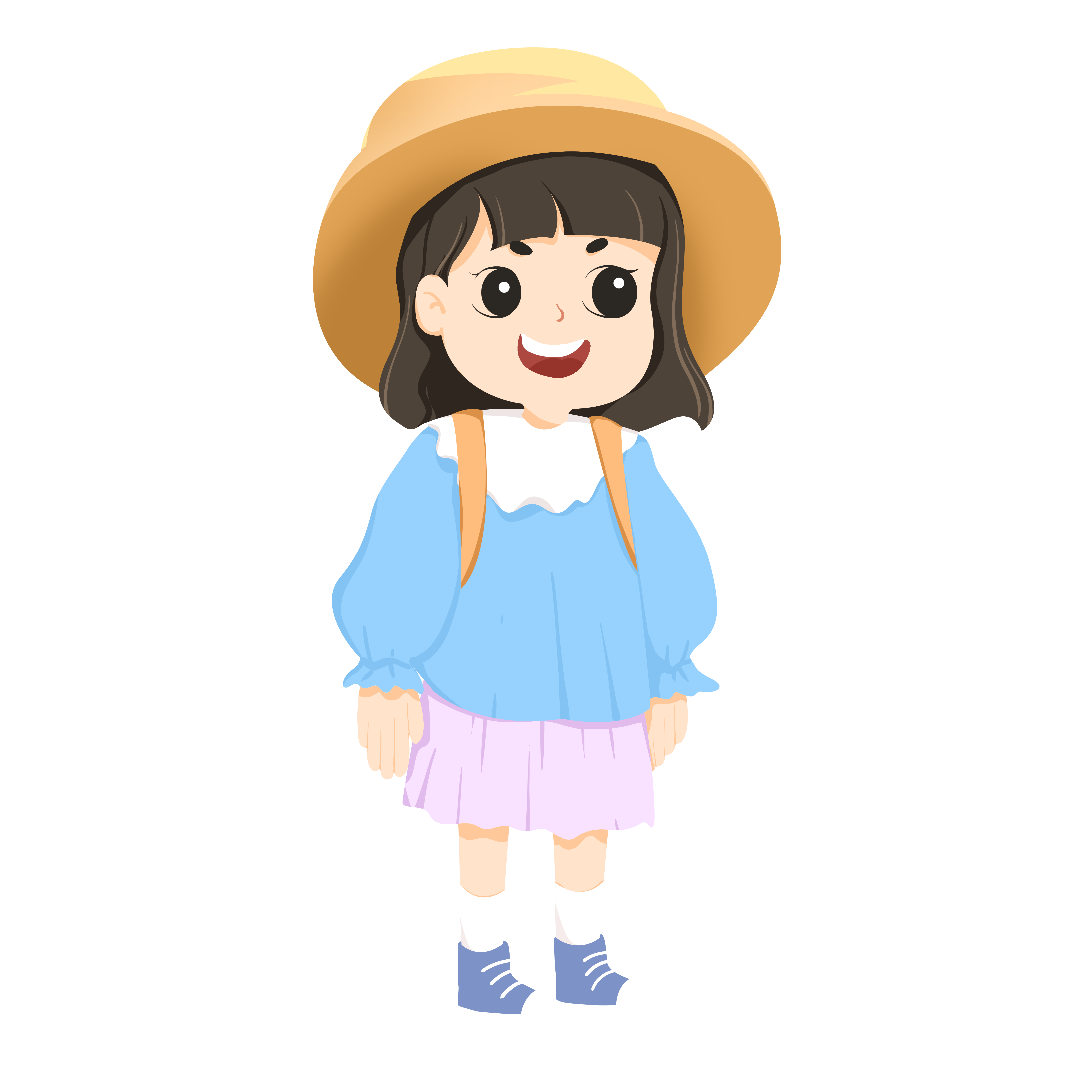 小女孩插画图片创作方法快速制作技巧