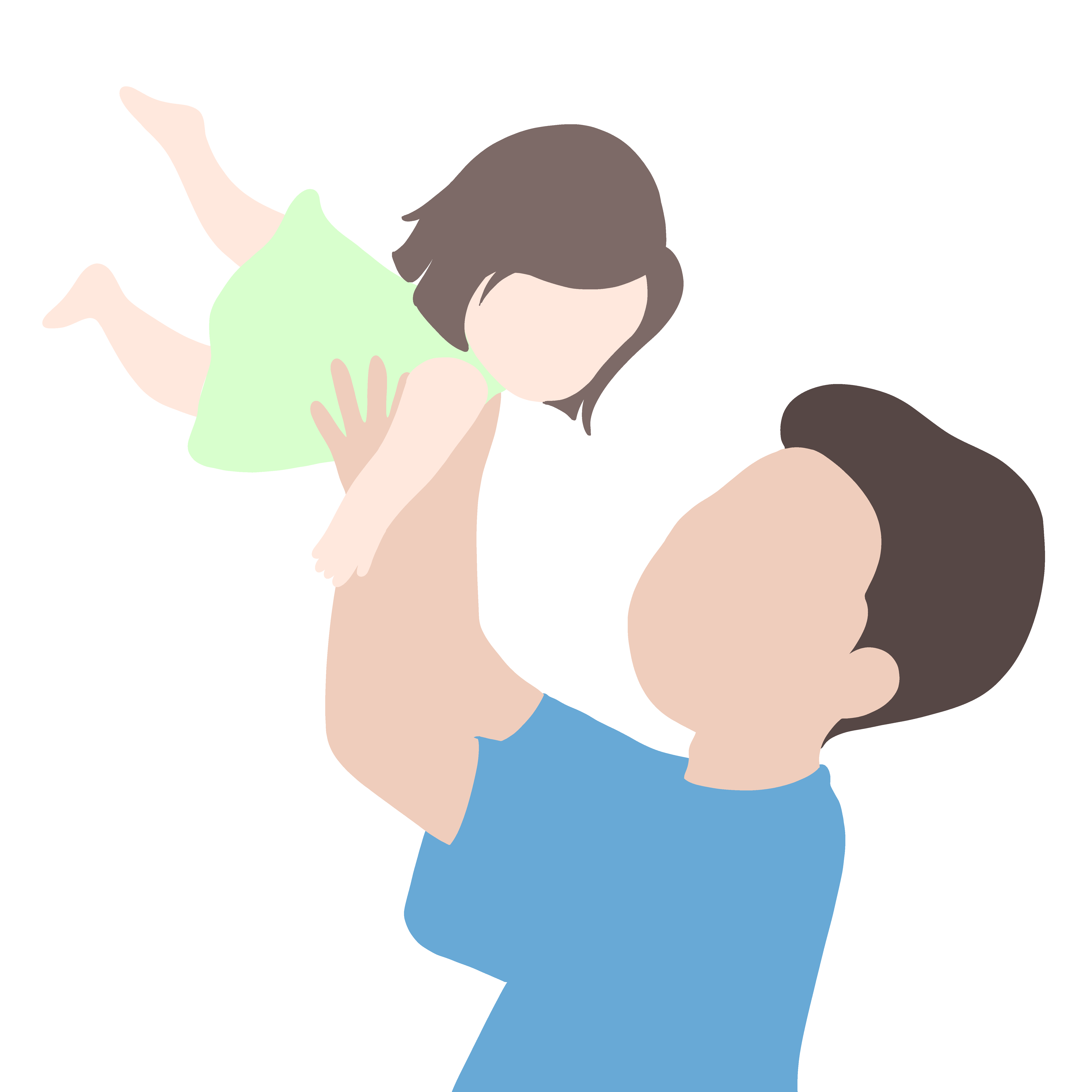 父亲和孩子绘画图片制作技巧