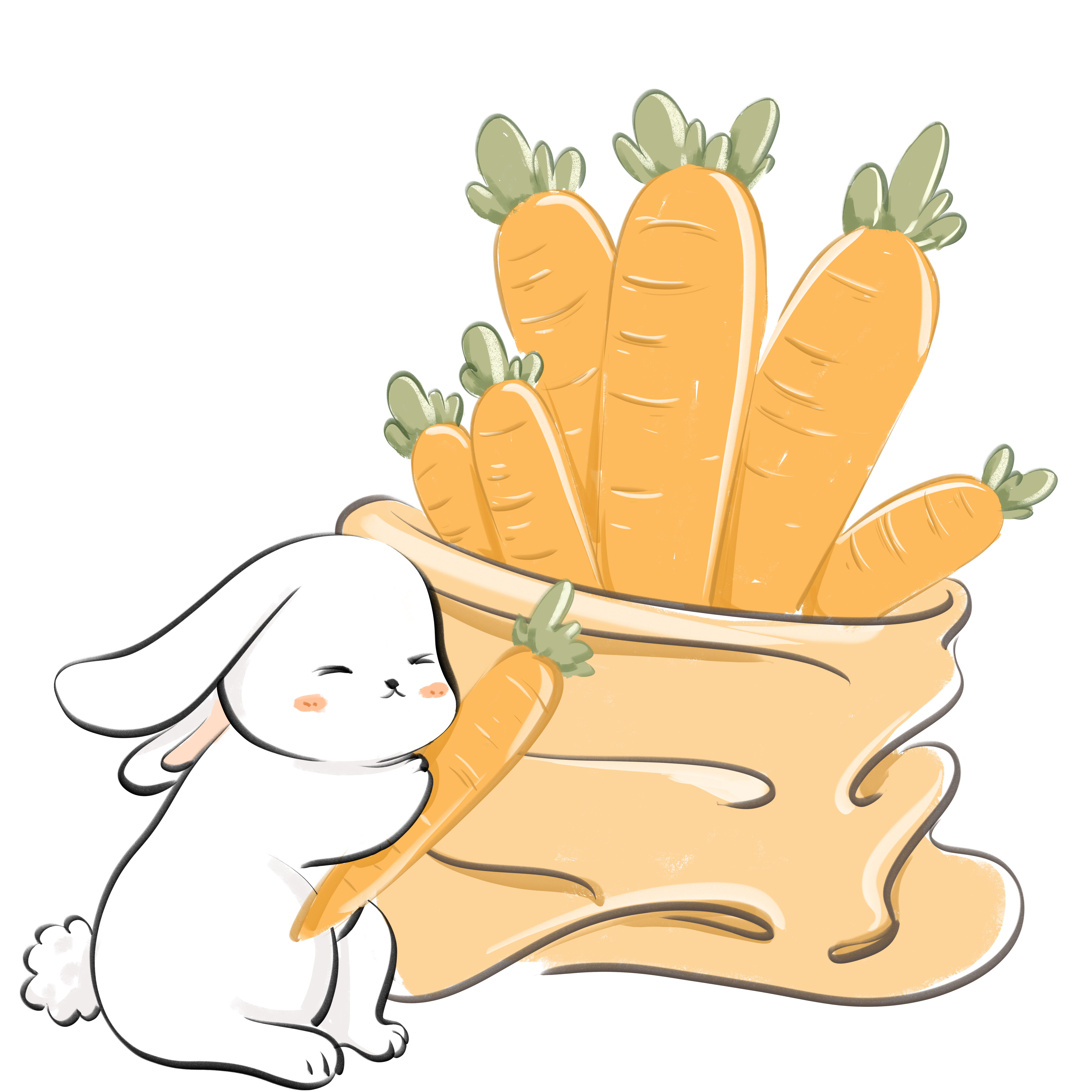 小兔子素材图片如何绘制