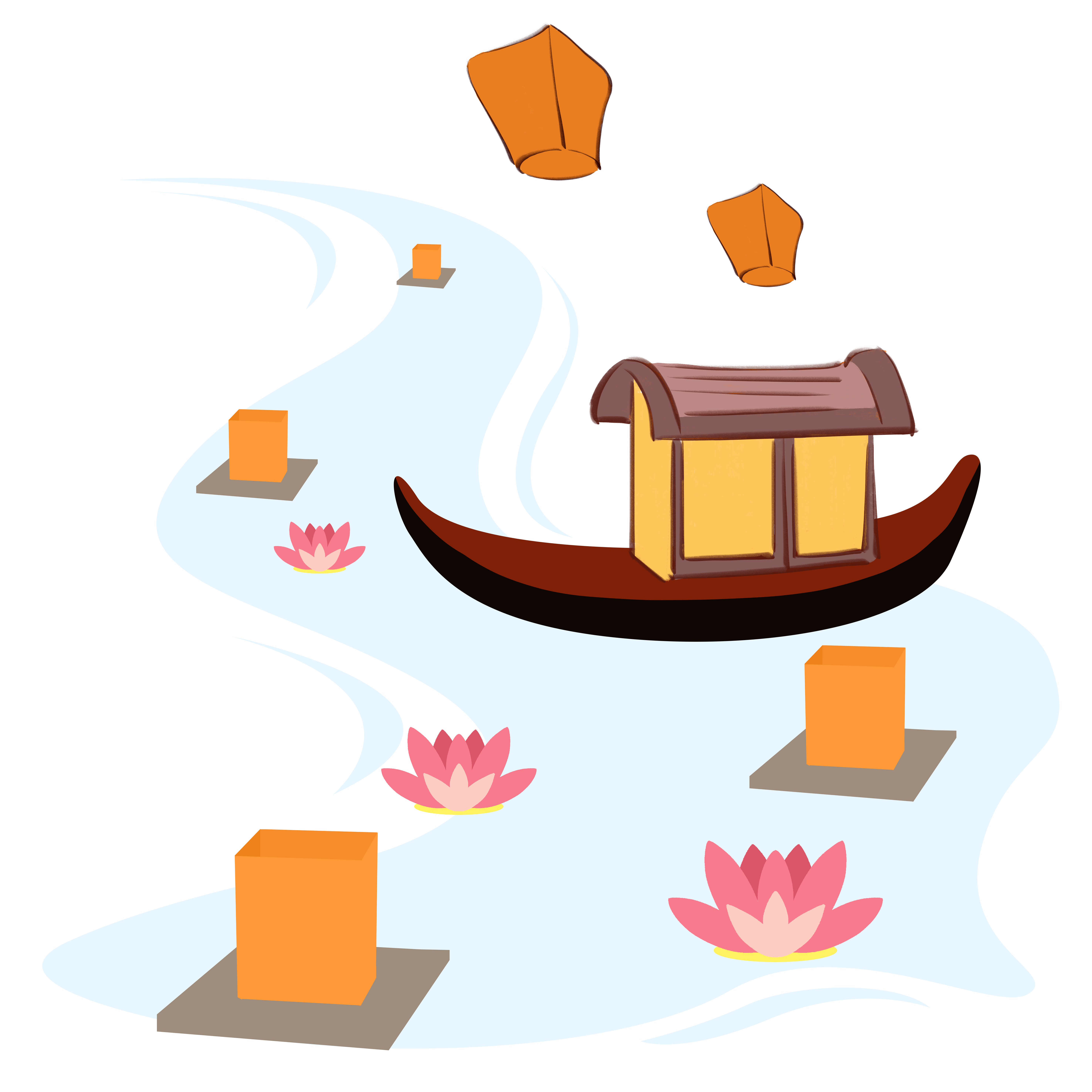 中元节绘画简单画制作技巧