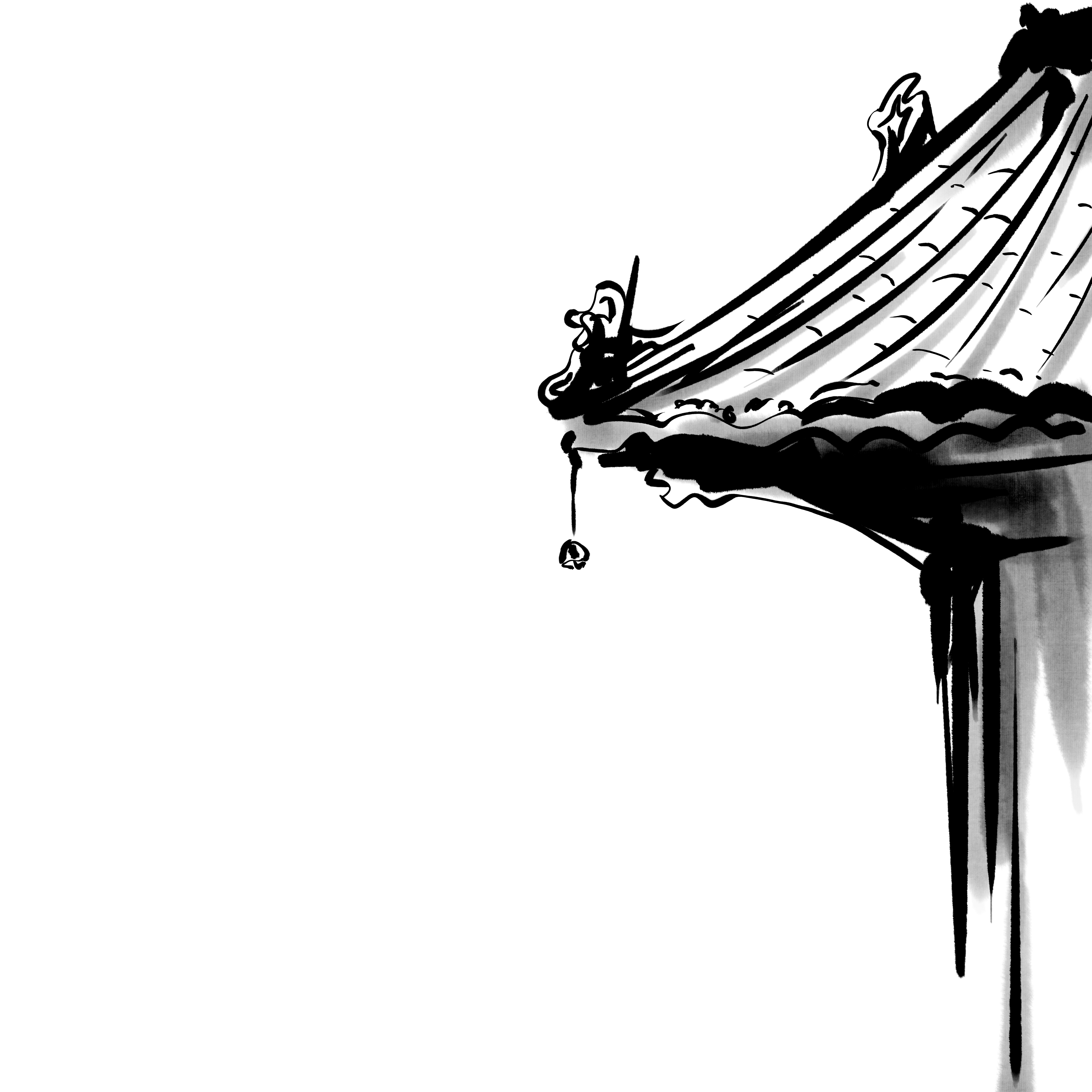 水墨建筑素材如何绘制