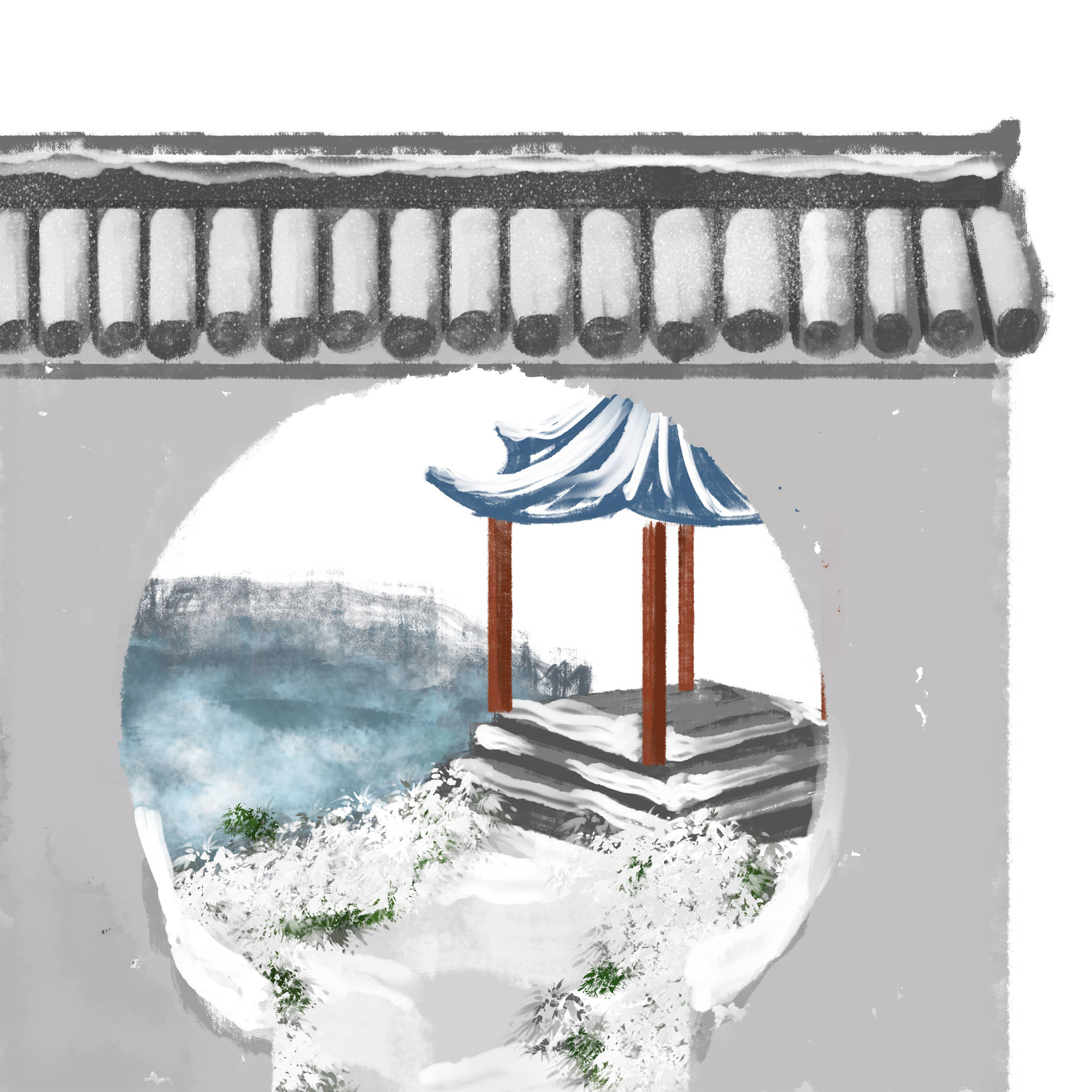 小寒素材图片如何画
