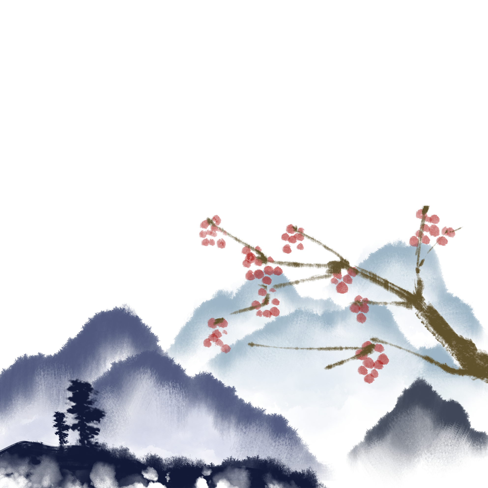 小寒插画图片创作方法快速制作技巧